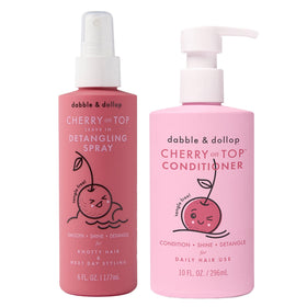 Dabble & Dollop front packaging showing both Cherry on Top bottles and benefits