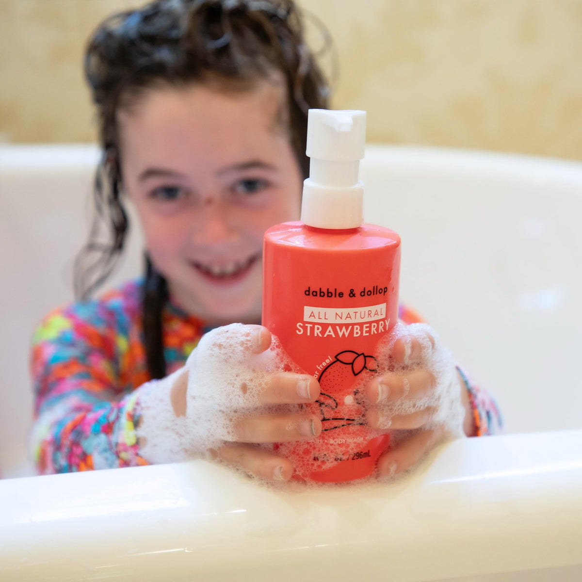 Dabble & Dollop hair before and after using product showing easier brushing