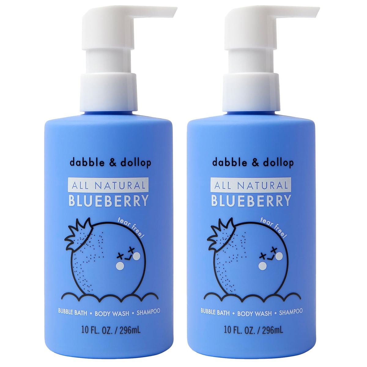Dabble & Dollop front packaging showing blueberry 3‑in‑1 benefits