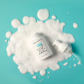 Dabble & Dollop rich bubbles in bathtub showing playful bubble bath benefit