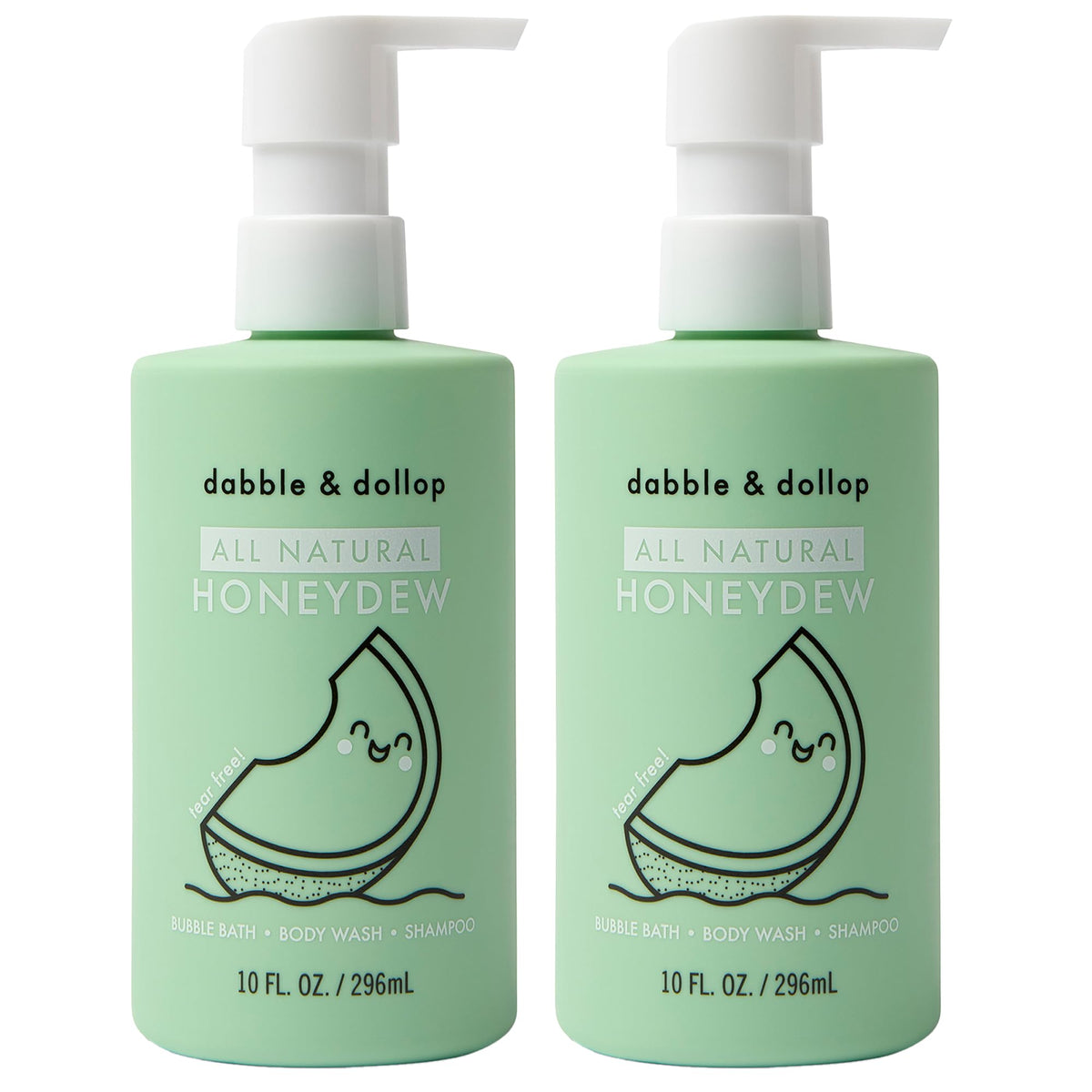 Dabble & Dollop front packaging showing honeydew melon scent and 3-in-1 benefit