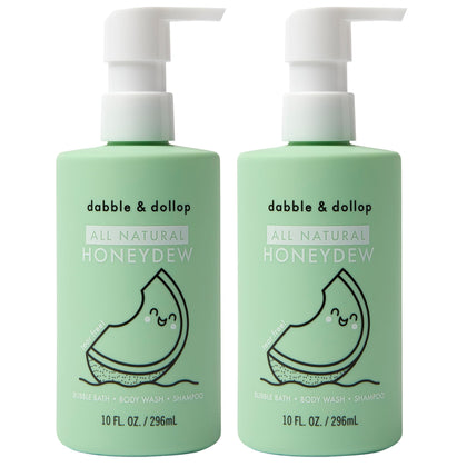 Dabble & Dollop front packaging showing honeydew melon scent and 3-in-1 benefit