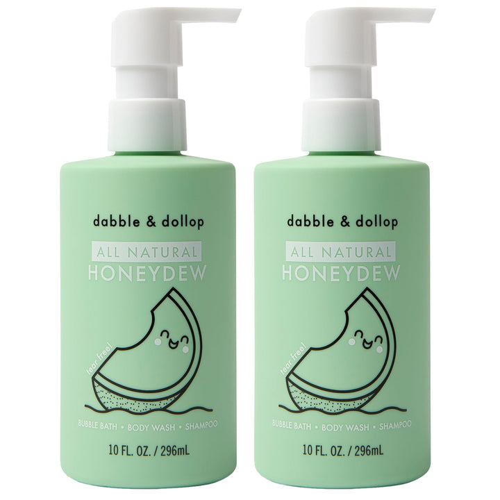 Dabble & Dollop front packaging showing honeydew melon scent and 3-in-1 benefit
