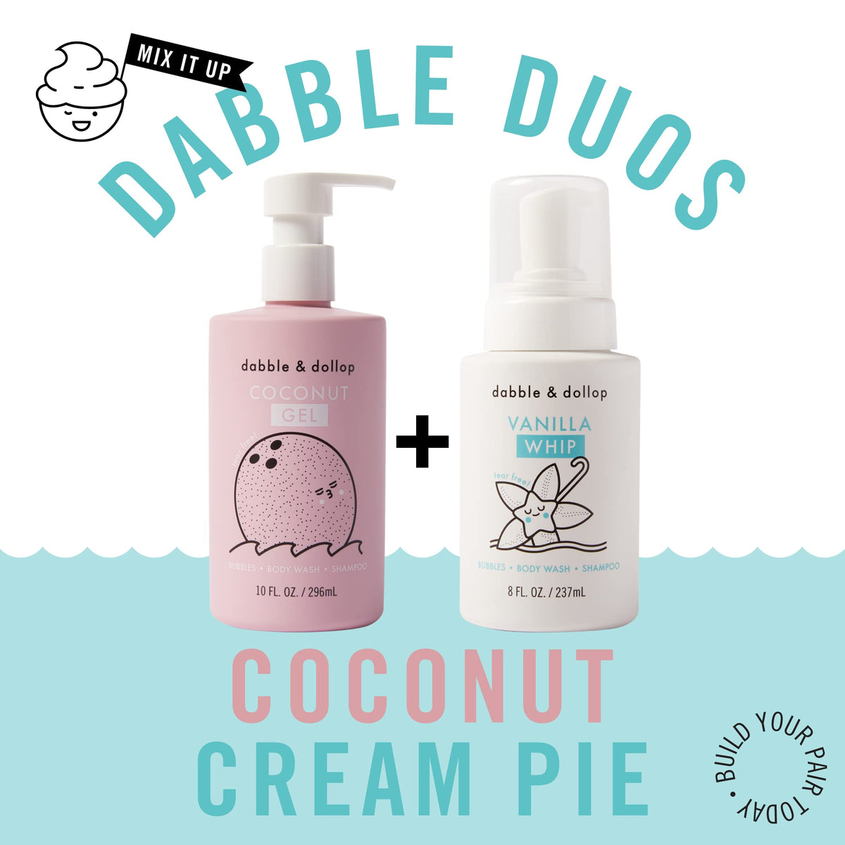 Dabble & Dollop ingredient label close-up highlighting clean formula