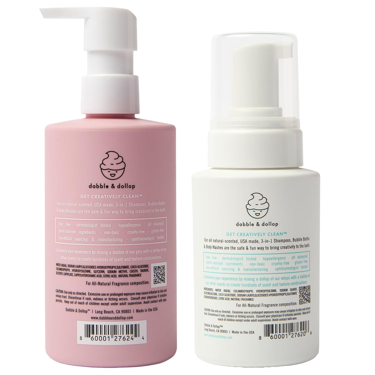 Dabble & Dollop two textures mixed in bath showing sensory variety and fun