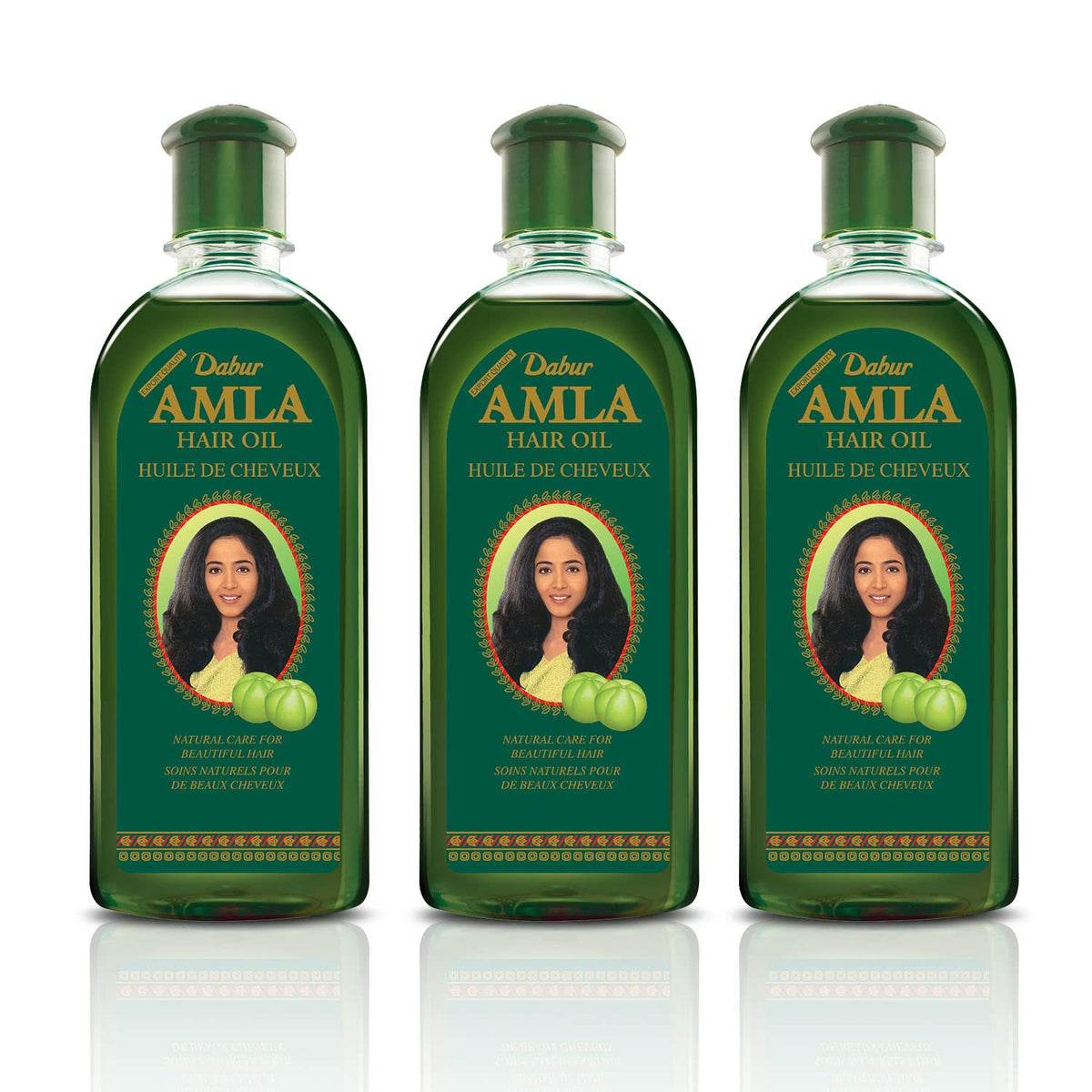 Dabur label close-up highlighting ingredients and authentic branding