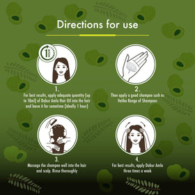 Dabur before and after hair shine comparison showing visible glossy finish