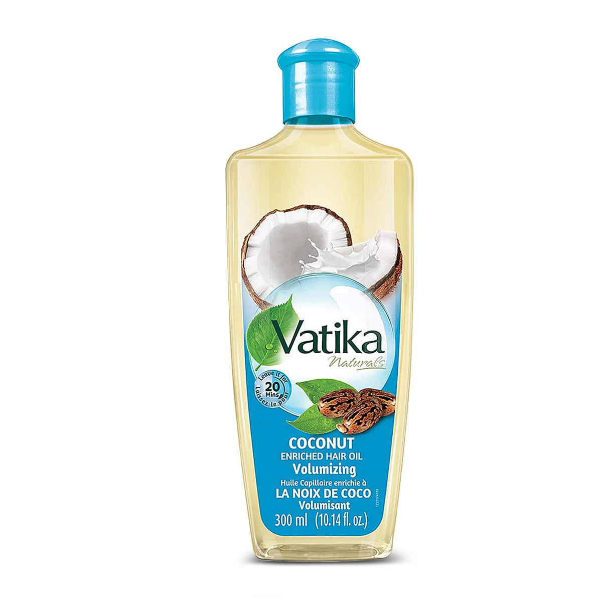 Dabur Vatika front packaging showing bottle and brand for clear identification and trust