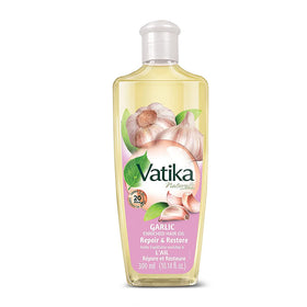Dabur Vatika front packaging showing 200ml bottle and clear product benefits