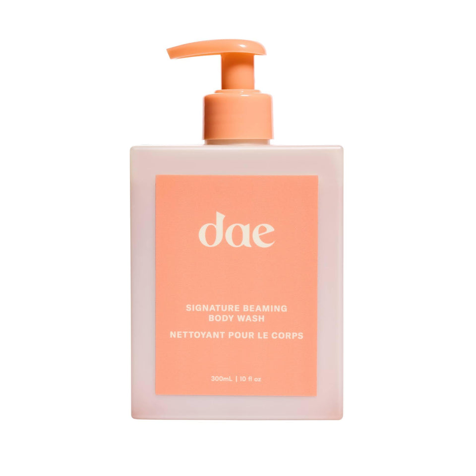 DAE front packaging showing clean citrus label and 10 oz bottle for fresh shower start