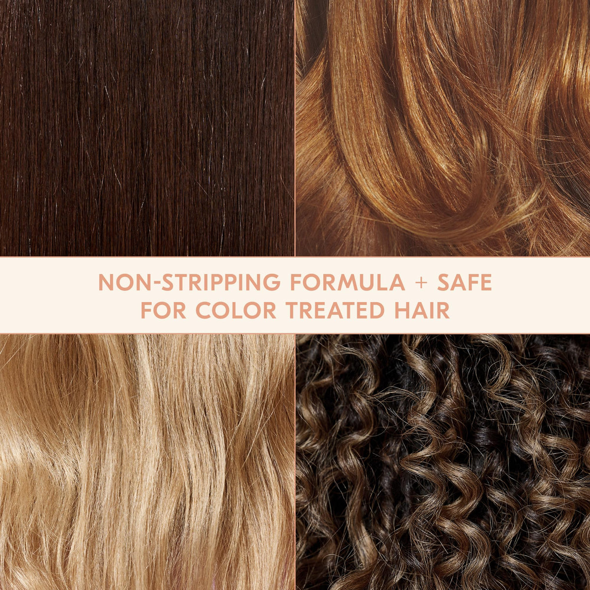DAE before and after hair photo showing refreshed shine and reduced buildup benefit