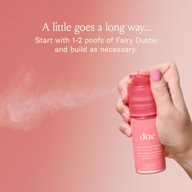 DAE dry shampoo applied at roots showing instant lift and freshness