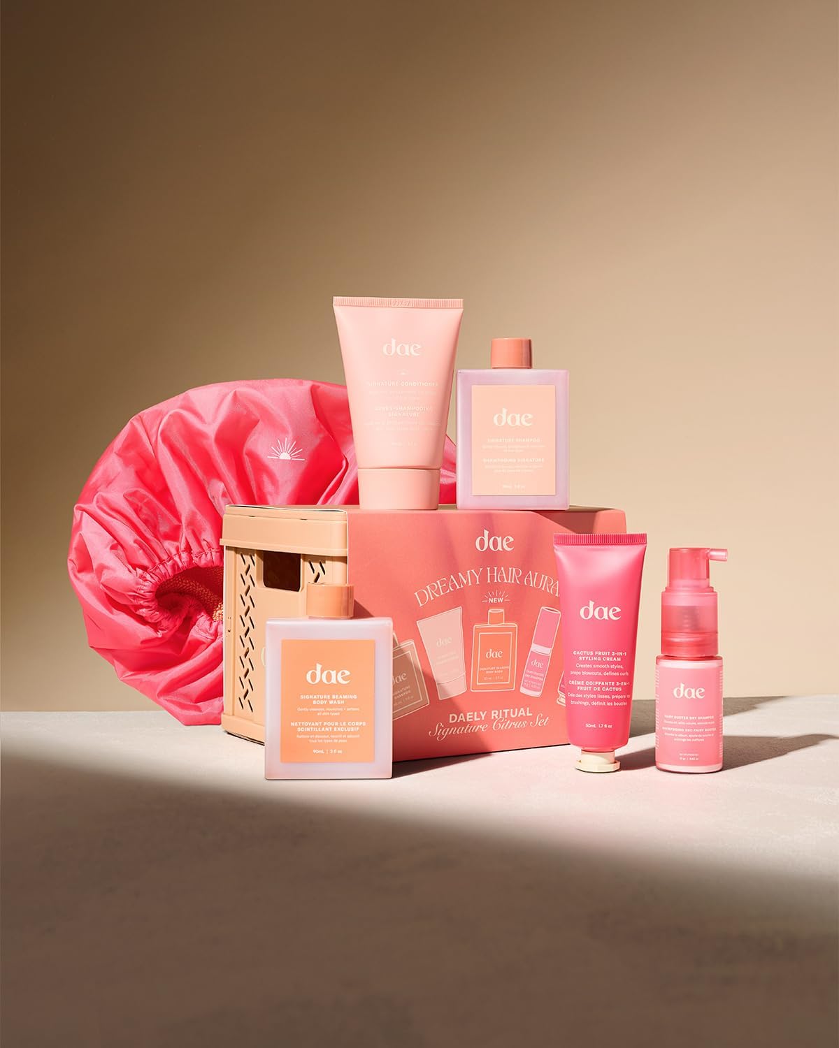 DAE product front packaging showing jar and branding with clear benefits