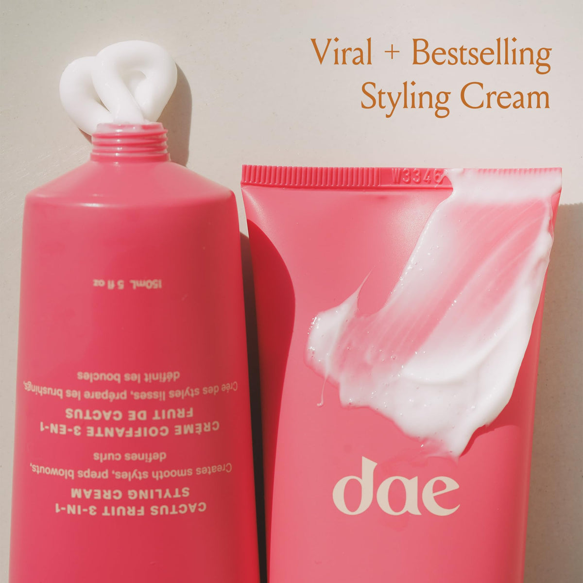 DAE hairspray mist in air illustrating fine spray and natural hold