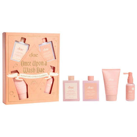 DAE front packaging of gift set showing four bottles and brand clarity benefit