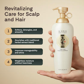 Daeng Gi Meo Ri bottle on shower shelf showing daily routine fit
