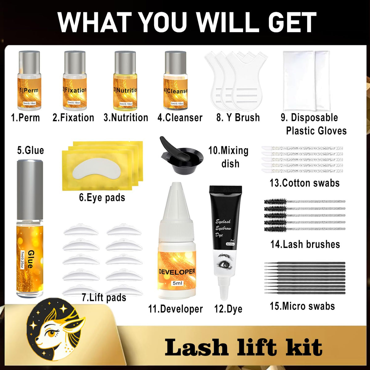 DAHPURE all kit components laid out to show included tools and solutions