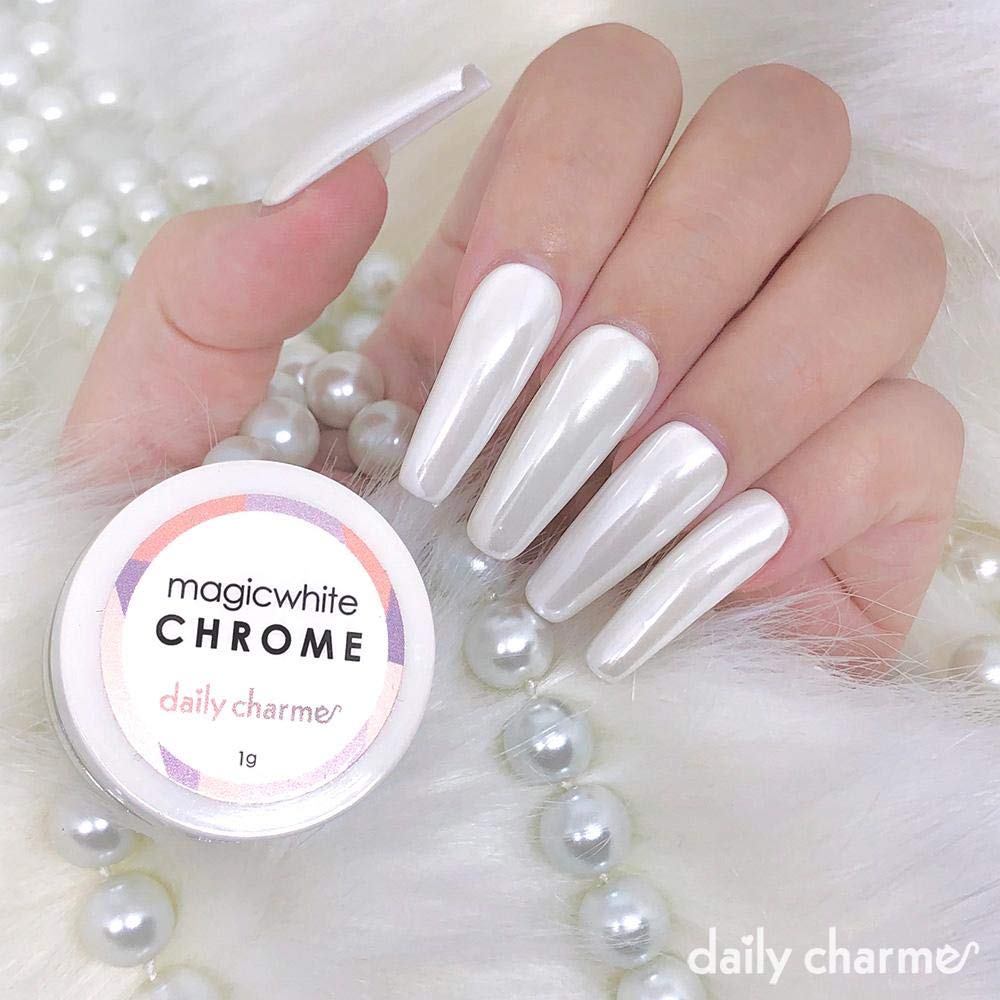 Daily Charme on-nail demo of glazed donut effect, shows reflective pearl finish and durability