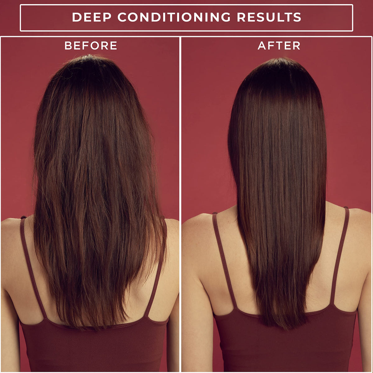 DAILY DOSE applying mask to wet hair, makes detangling and smoothing easier