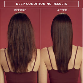 DAILY DOSE applying mask to wet hair, makes detangling and smoothing easier