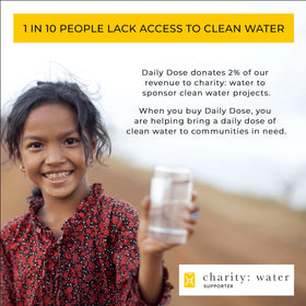 Daily Dose bottles next to ruler for clear size and portability benefit