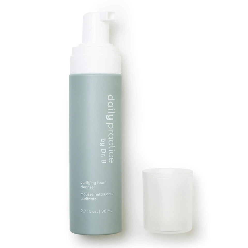 Daily Practice Dr. B front packaging showing 2.7 fl oz bottle benefit travel-ready