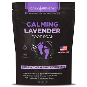 DAILY REMEDY jar front packaging showing calming lavender and product name