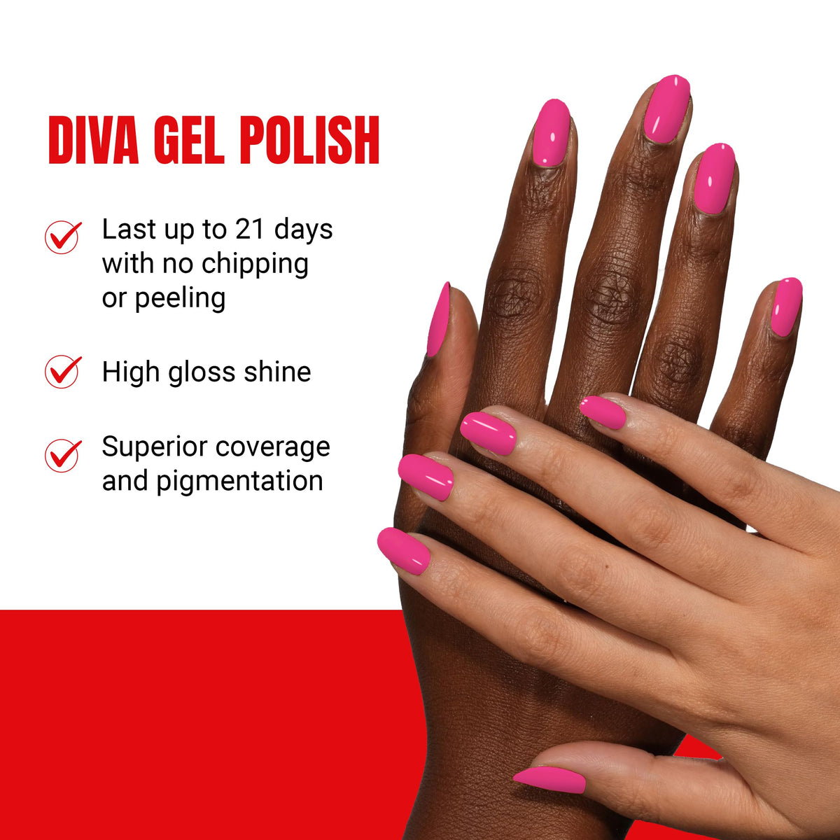 DAISY DND close-up of gel brush stroke demonstrating smooth application and rich pigmentation
