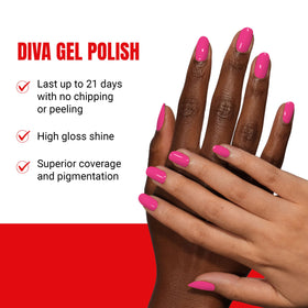 DAISY DND close-up of gel brush stroke demonstrating smooth application and rich pigmentation