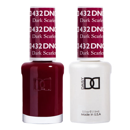 DAISY DND front packaging showing the Dark Scarlet 432 duo and travel-friendly bottles