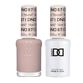 DAISY DND front packaging duo showing both gel and lacquer, clear matching shade