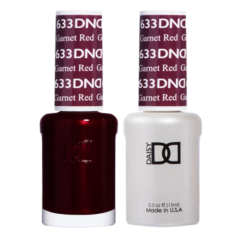DAISY DND front packaging showing Garnet Red #633 and duo benefits