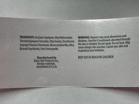 DAISY DND label and contents detail illustrating product information clarity