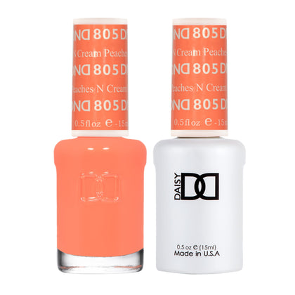 DAISY DND front packaging showing Peaches n Cream duo and benefit consistent color