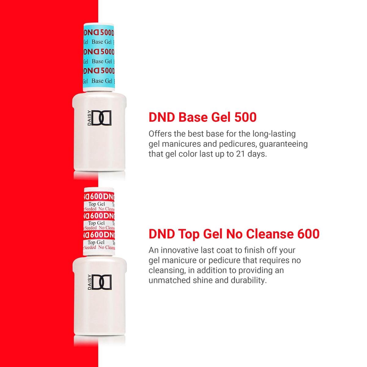 DAISY DND gel texture close-up demonstrating smooth viscosity for easy, even application