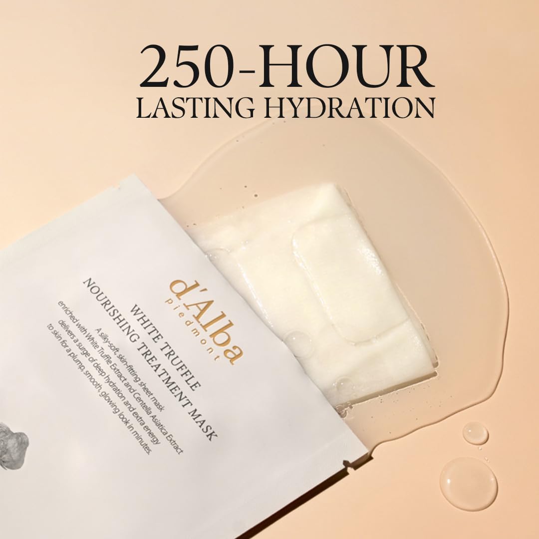 d'alba Piedmont mask being applied by hand delivering concentrated nourishment