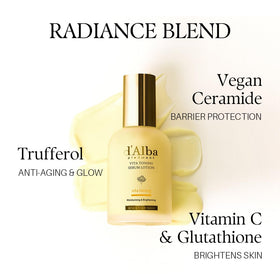 d'alba Piedmont application before and after showing hydrated, smoother skin