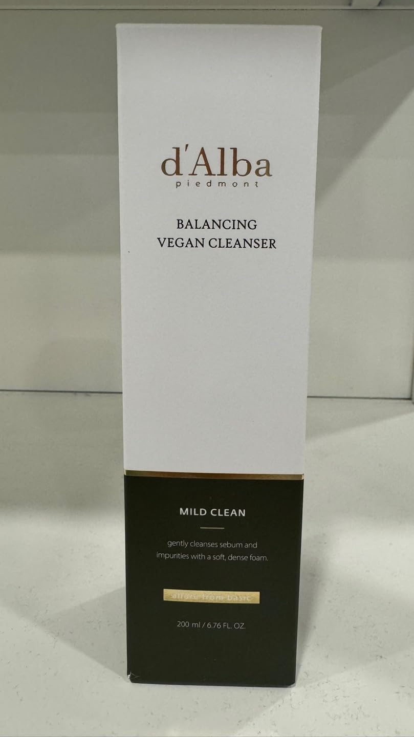 d'alba Piedmont cleanser on hand showing foam application and gentle spreadability