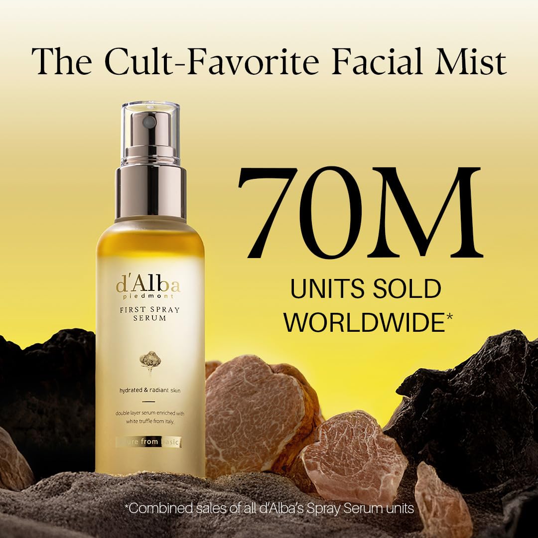 d'alba Piedmont spray nozzle close-up illustrating fine mist for even hydration