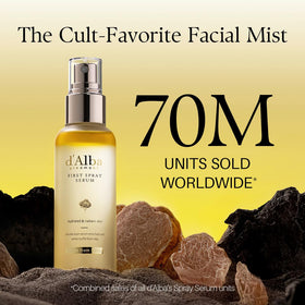 d'alba Piedmont spray nozzle close-up illustrating fine mist for even hydration