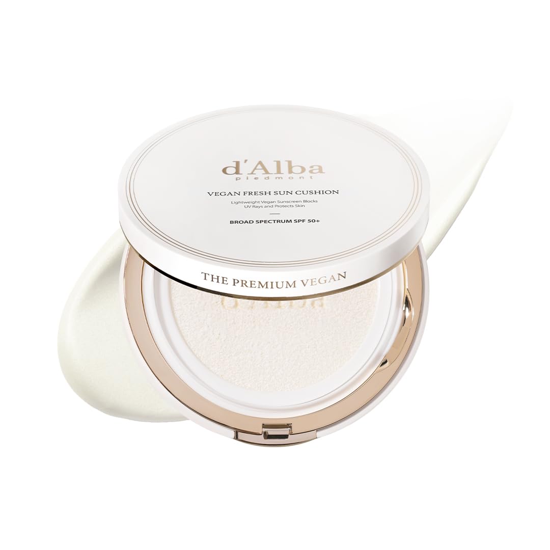 d'alba Piedmont compact front view showing sleek travel-friendly SPF shield