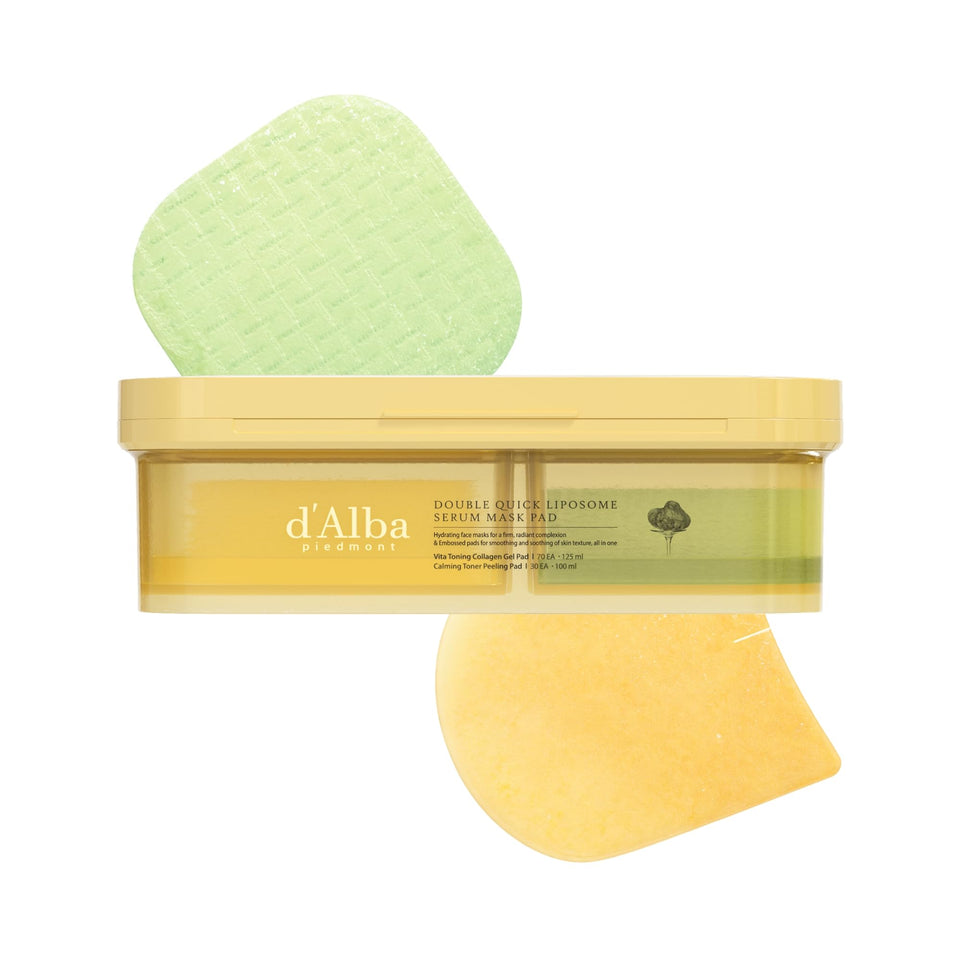 d'alba Piedmont front packaging showing the dual pad set and easy use benefits