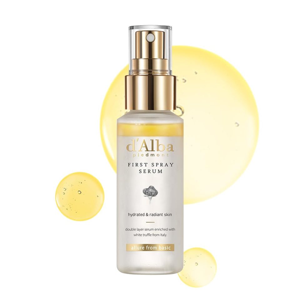 d'alba Piedmont front packaging showing compact spray bottle and glow benefit