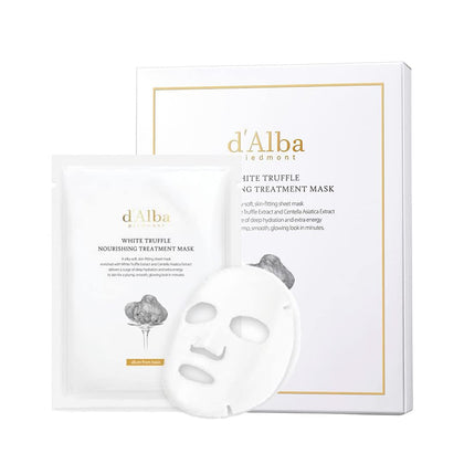 d'alba Piedmont front packaging showing five vegan sheet masks for hydration