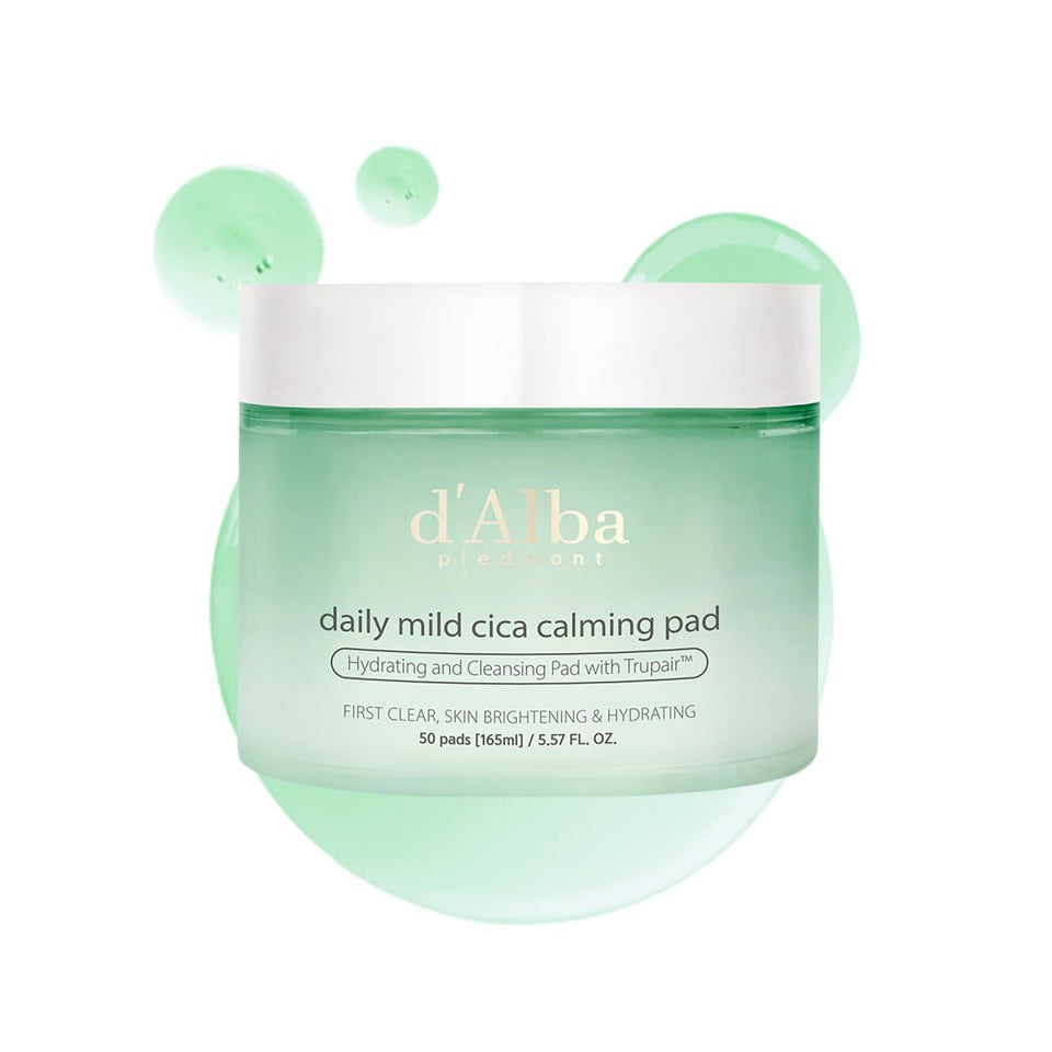 d'alba Piedmont front packaging showing calming pads for easy identification and soothing benefit
