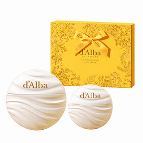 d'alba Piedmont front packaging showing two hand cream tubes and elegant branding, gifting-ready benefit