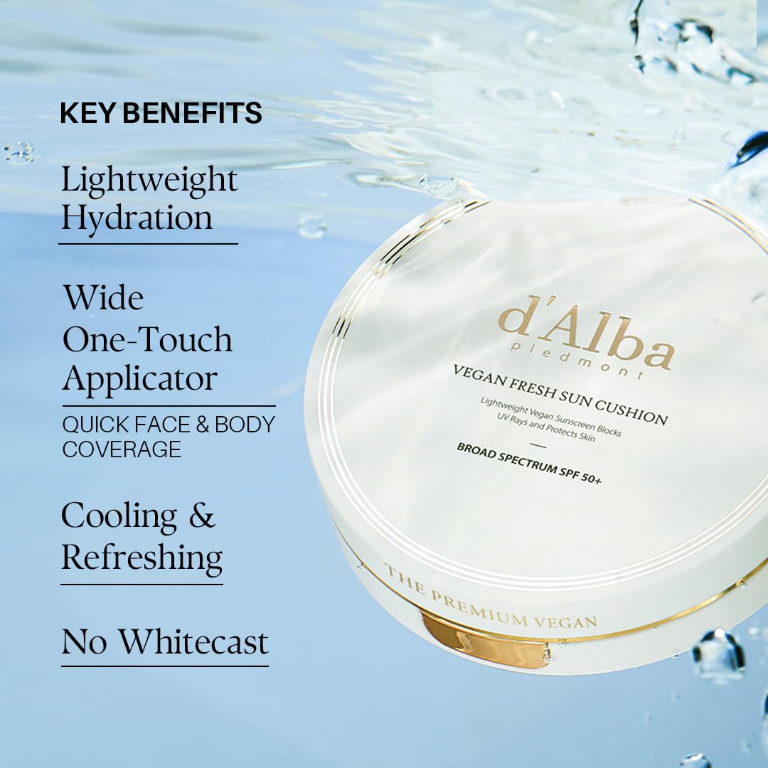 d'alba Piedmont applied on face model demonstrating even, non-greasy coverage