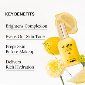 d'alba Piedmont ingredient display with Vitamin Tree Water emphasizing antioxidant benefits