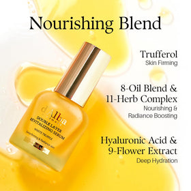 d'alba Piedmont white truffle and botanical display highlighting key ingredient benefit: antioxidant support