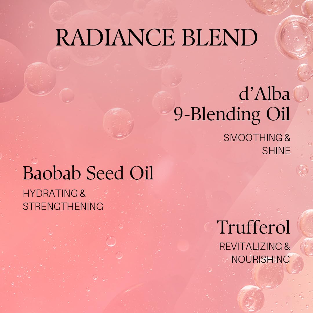 d'alba Piedmont label ingredient list showing truffle and tocopherol benefits